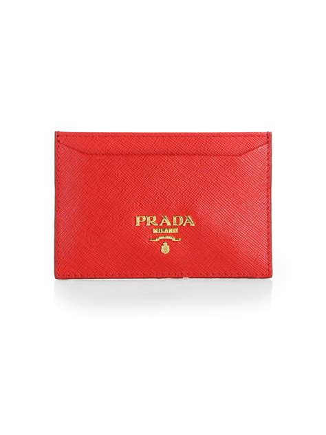 prada credit card holder red|prada card holder keychain.